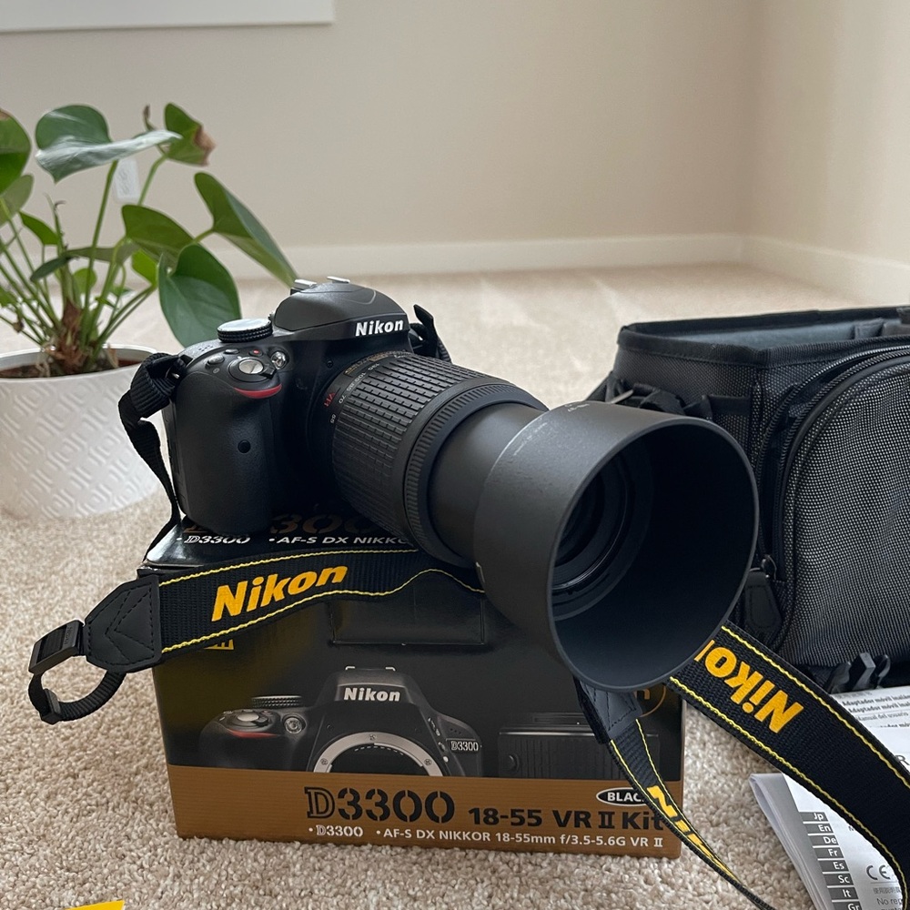 Nikon D3300 Black DSLR Camera with 18-55mm Lens